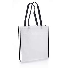 Non-woven Shopping Bag Vertical White/black